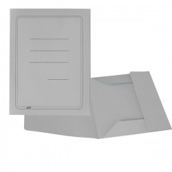 Cartellina 3 lembi con stampa - 200 gr - 25 x 33 cm - cartoncino manilla - grigio - Cartotecnica del Garda - conf. 50 pezzi