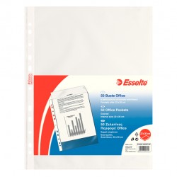 Buste forate CopySafe - Office - buccia - 22 x 30 cm - trasparente - Esselte - conf. 50 pezzi