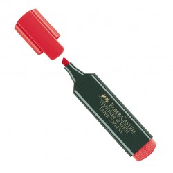 Evidenziatore Textliner 48 -  punta di 3 differenti larghezze: 5,0-3,0-1,0mm - rosso - Faber-Castell