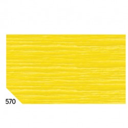 Carta crespa - 50 x 250 cm - 48 gr - giallo 570 - Rex Sadoch - conf. 10 rotoli