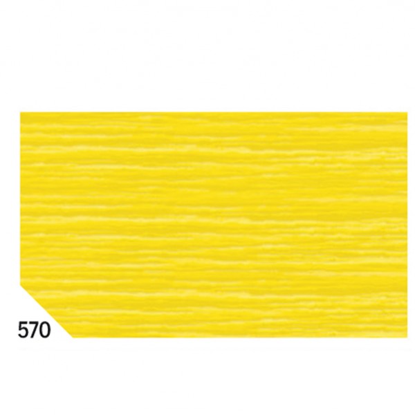 Carta crespa - 50 x 250 cm - 48 gr - giallo 570 - Rex Sadoch - conf. 10 rotoli