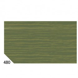 Carta crespa - 50 x 250 cm - 48 gr - verde oliva 480 - Rex Sadoch - conf.10 rotoli