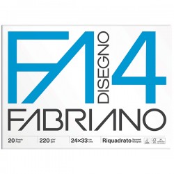 Album F4 - 24 x 33 cm - 20 fogli - 220 gr - liscio squadrato - Fabriano