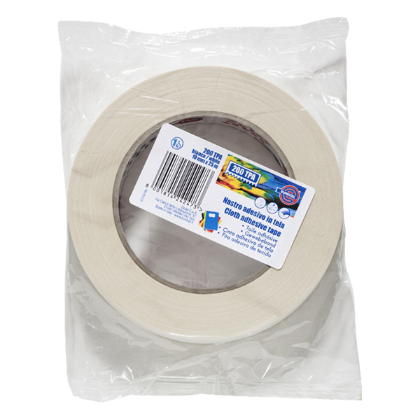 Nastro adesivo telato TPA 200 - 19 mm x 25 m - tela plastificata - bianco - Eurocel Nastro adesivo telato TPA 200 - 19 mm x 25 m - tela plastificata - bianco - Eurocel