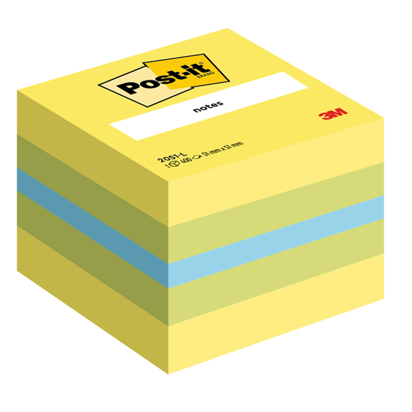 Blocco foglietti Minicubo - 2051-L - 51 x 51 mm - 72 gr - colori assortiti - 400 fogli - Post-it Blocco foglietti Minicubo - 2051-L - 51 x 51 mm - 72 gr - colori assortiti - 400 fogli - Post-it