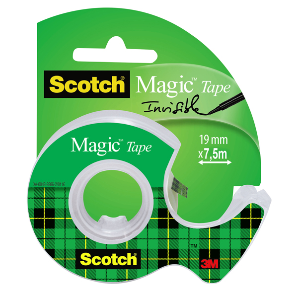Nastro adesivo in chiocciola Magic 810 - 19 mm x 7,5 m - acrilico - trasparente - Scotch Nastro adesivo in chiocciola Magic 810 - 19 mm x 7,5 m - acrilico - trasparente - Scotch