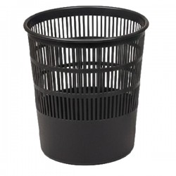 Cestino gettacarte - traforato - altezza 31,5 cm - diametro 30 cm - 15 L - nero - Methodo