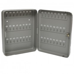 Cassetta portachiavi da muro - 30 x 24 x 7 cm - 48 posti - grigio antracite - Metalplus