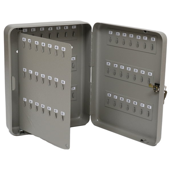 Cassetta portachiavi da muro - 37 x 28 x 7,5 cm - 128 posti - grigio antracite - Metalplus