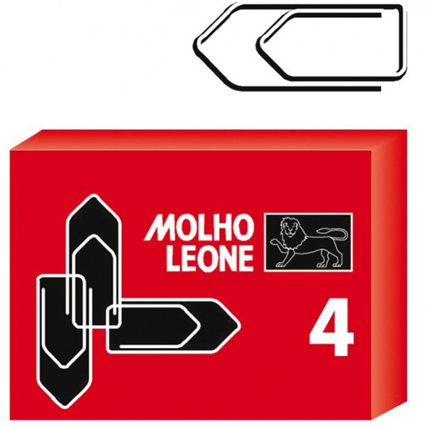 Fermagli zincati - n. 4 - 3,2 cm - Molho Leone - conf. 100 pezzi Fermagli zincati - n. 4 - 3,2 cm - Molho Leone - conf. 100 pezzi
