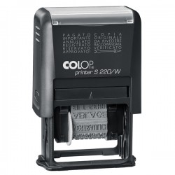 Timbro Printer S220/W Polinomio - 12 diciture - 4 mm - autoinchiostrante - Colop
