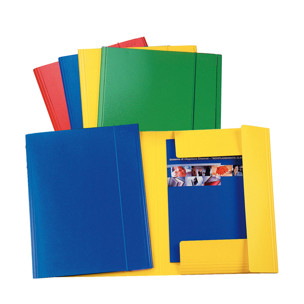 Cartella 3 lembi con elastico - A4 - dorso variabile - presspan - rosso - Esselte Cartella 3 lembi con elastico - A4 - dorso variabile - presspan - rosso - Esselte
