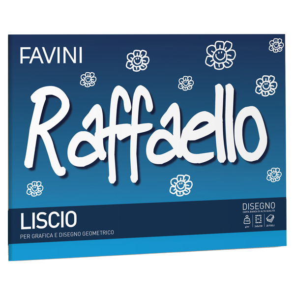 Album Raffaello - 24 x 33 cm - 100gr - 20 fogli - liscio - Favini Album Raffaello - 24 x 33 cm - 100gr - 20 fogli - liscio - Favini