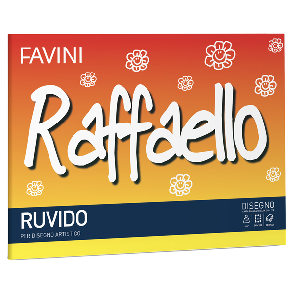 Album Raffaello - 24 x 33 cm - 100gr - 20 fogli - ruvido - Favini