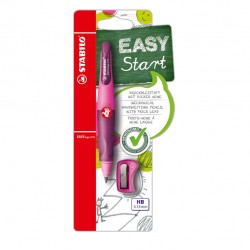 Portamine Easyergo - 3,15mm - per destrosi + affilamine - fusto rosa/viola - Stabilo