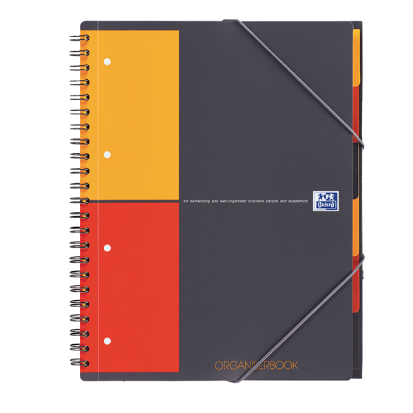 Blocco spiralato Organiser Book - 5mm con margine - 240 x 297mm - 80gr - 80 fogli - Oxford Blocco spiralato Organiser Book - 5mm con margine - 240 x 297mm - 80gr - 80 fogli - Oxford