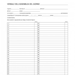 Registro verbali assemblea condominio - 31 x 24,5cm - 96 fogli - Edipro