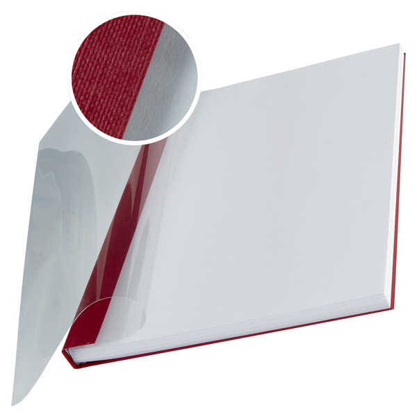 Copertine Impressbind - flessibile - 7 mm - bordeaux - Leitz - scatola 10 pezzi Copertine Impressbind - flessibile - 7 mm - bordeaux - Leitz - scatola 10 pezzi