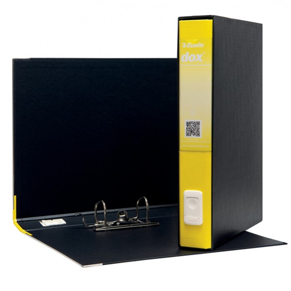 Registratore Dox 5 - dorso 5 cm - protocollo 23 x 34 cm - giallo - Esselte Dox