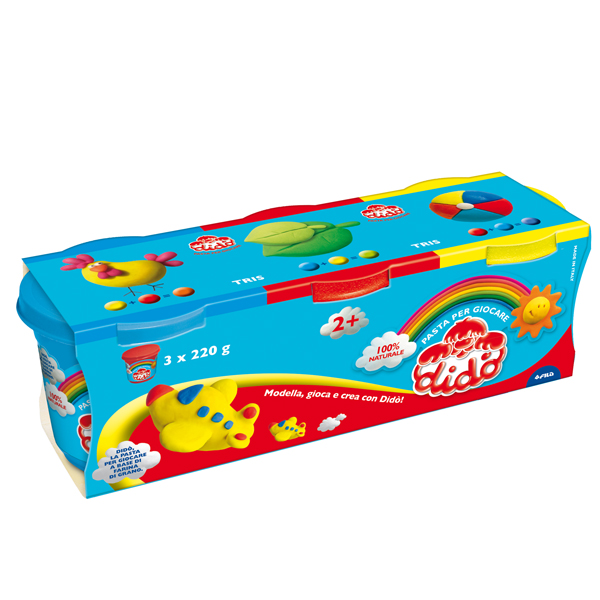 Tris barattoli da 220gr - giallo/rosso/azzurro - DiDò - conf. 3 pezzi Tris barattoli da 220gr - giallo/rosso/azzurro - DiDò - conf. 3 pezzi