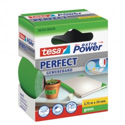 Nastro adesivo telato XP Perfect - 38 mm x 2,7 m - tela plastificata - verde - Tesa