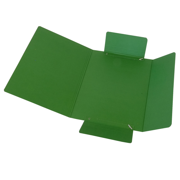 Cartella 3 lembi con elastico - A4 - dorso variabile - presspan - verde - Cartotecnica del Garda Cartella 3 lembi con elastico - A4 - dorso variabile - presspan - verde - Cartotecnica del Garda
