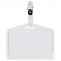 Portanome Pass 3P - clip in metallo - senza cartoncino - 9,5 x 6 cm - PP - buccia - Sei Rota - conf. 100 pezzi
