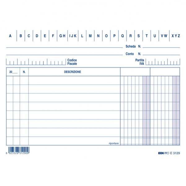 Schede - 2 colonne - 10,5 x 15 cm (orizzontale) - Edipro - conf. 100 pezzi Schede - 2 colonne - 10,5 x 15 cm (orizzontale) - Edipro - conf. 100 pezzi