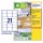 Etichette adesive - in carta riciclata - permanenti - 63,5 x 38,1 mm - 21 et/fg - 100 fogli - bianco - Avery