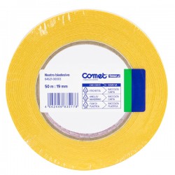 Nastro biadesivo - 19 mm x 50 m - PP - trasparente - Comet