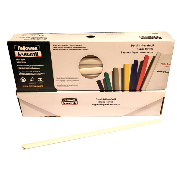 Dorsetti tondi per rilegatura - 3 mm - bianco - Fellowes - scatola 50 pezzi Dorsetti tondi per rilegatura - 3 mm - bianco - Fellowes - scatola 50 pezzi