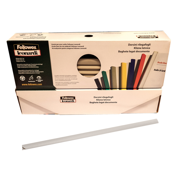 Dorsetti tondi per rilegatura - 3 mm - grigio - Fellowes - scatola 50 pezzi Dorsetti tondi per rilegatura - 3 mm - grigio - Fellowes - scatola 50 pezzi