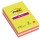 Blocco foglietti Post-it Super Sticky rettangolari - 5845-4SSUC - a righe - 127 x 203 mm - colori Ultra - 45 fogli - Post-it