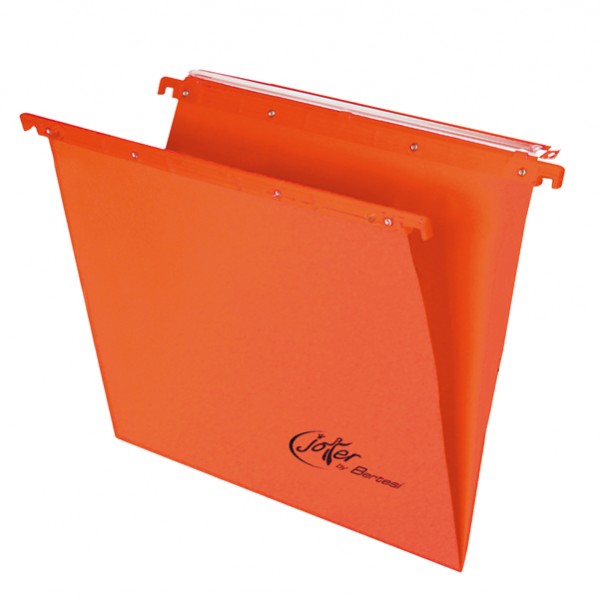 Cartella sospesa Joker - cassetto - interasse 33 cm - fondo V - 31,3 x 25 cm - arancio - Bertesi