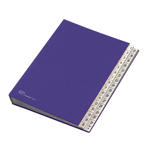Classificatore numerico 1/31 - 643D - 24x34 cm - blu - Fraschini Classificatore numerico 1/31 - 643D - 24x34 cm - blu - Fraschini