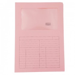 Cartellina a L con finestra Sintex - 120 gr - A4 - rosa - Blasetti - conf. 50 pezzi