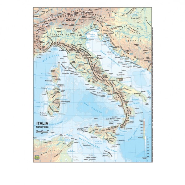 Carta geografica Italia - scolastica - plastificata - 29,7 x 42 cm - Belletti Carta geografica Italia - scolastica - plastificata - 29,7 x 42 cm - Belletti