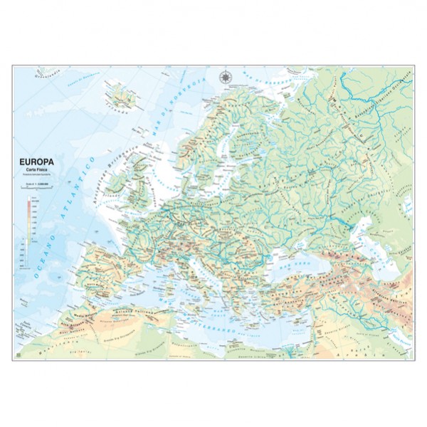 Carta geografica Europa - scolastica - murale - Belletti Carta geografica Europa - scolastica - murale - Belletti