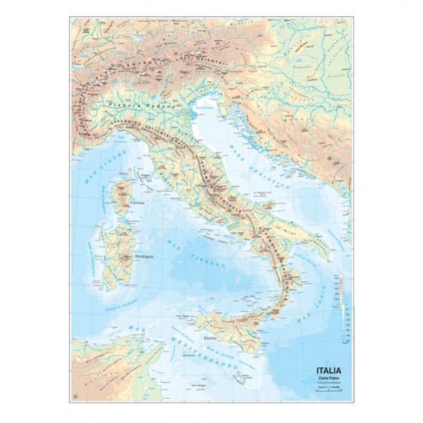 Carta geografica Italia - scolastica - murale - Belletti Carta geografica Italia - scolastica - murale - Belletti