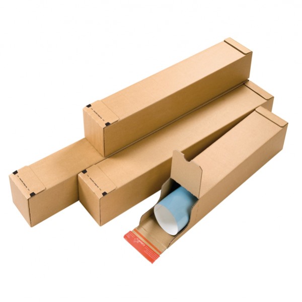 Tubo postale CP 072 - doppio strip - 70,5 x 10,8 x 10,8 cm - cartone ondulato - avana - ColomPac Tubo postale CP 072 - doppio strip - 70,5 x 10,8 x 10,8 cm - cartone ondulato - avana - ColomPac