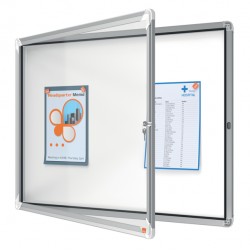 Bacheca per interni - fondo magnetico bianco - 8 fogli A4 - orizzontale - Nobo