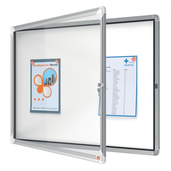 Bacheca per interni - fondo magnetico bianco - 8 fogli A4 - orizzontale - Nobo Bacheca per interni - fondo magnetico bianco - 8 fogli A4 - orizzontale - Nobo