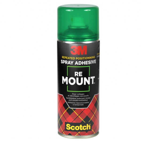 Adesivo Re Mount - rimovibile - 400 ml - trasparente - 3M Adesivo Re Mount - rimovibile - 400 ml - trasparente - 3M