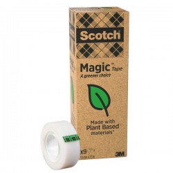 Nastro adesivo Magic 900 - 19 mm x 33 m - acrilico - trasparente - Scotch - Value Pack 9 rotoli