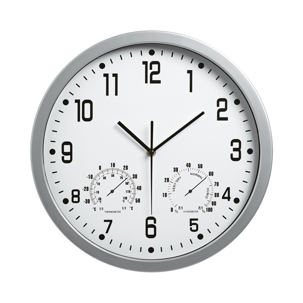 Orologio da parete Weather Station 3217 - diametro 35 cm - bianco - Lebez Orologio da parete Weather Station 3217 - diametro 35 cm - bianco - Lebez