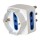 Adattatore triplo con spina 2P+T 16A - 2 prese bipasso 10/16A + 1 Schuko - MKC