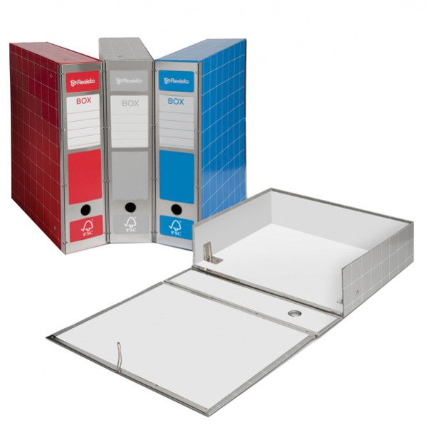 Scatola archivio Box4 - dorso 9 cm - 37,5 x 29,5 cm - rosso - Resisto Scatola archivio Box4 - dorso 9 cm - 37,5 x 29,5 cm - rosso - Resisto