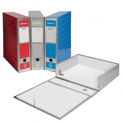 Scatola archivio Box4 - dorso 9 cm - 37,5 x 29,5 cm - grigio - Resisto