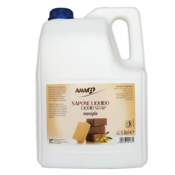 Detergente liquido - marsiglia - tanica da 5 L - Amati Detergente liquido - marsiglia - tanica da 5 L - Amati