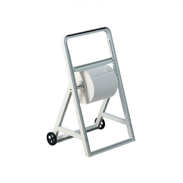 Dispenser a cavalletto con ruote per bobine asciugatutto - ABS - 51,5x47x91 cm - bianco - Mar Plast Dispenser a cavalletto con ruote per bobine asciugatutto - ABS - 51,5x47x91 cm - bianco - Mar Plast